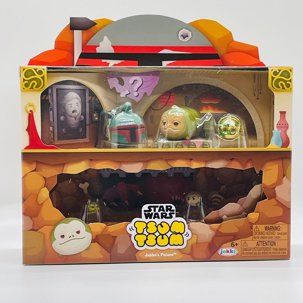 Jakks Star Wars Tsum Tsum Jabba's Palace Set New Boba Fett Luke C-3PO Figures
